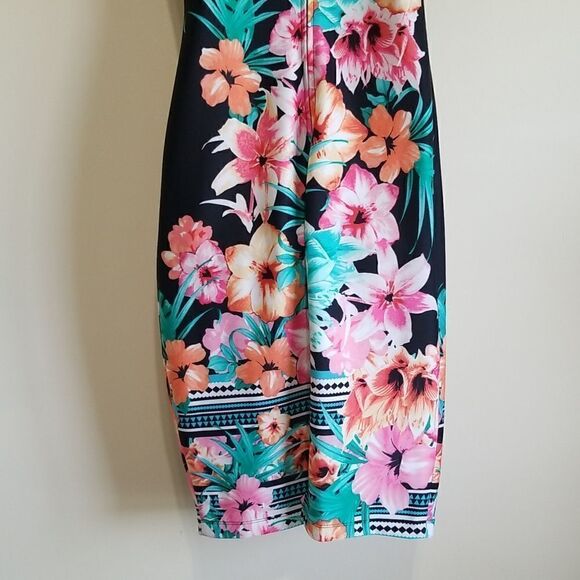 Bisou Bisou Black Floral Dress Sz 2 - Picture 8 of 11